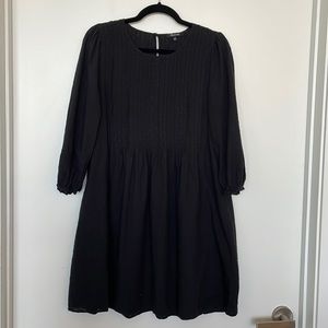Madewell black babydoll dress